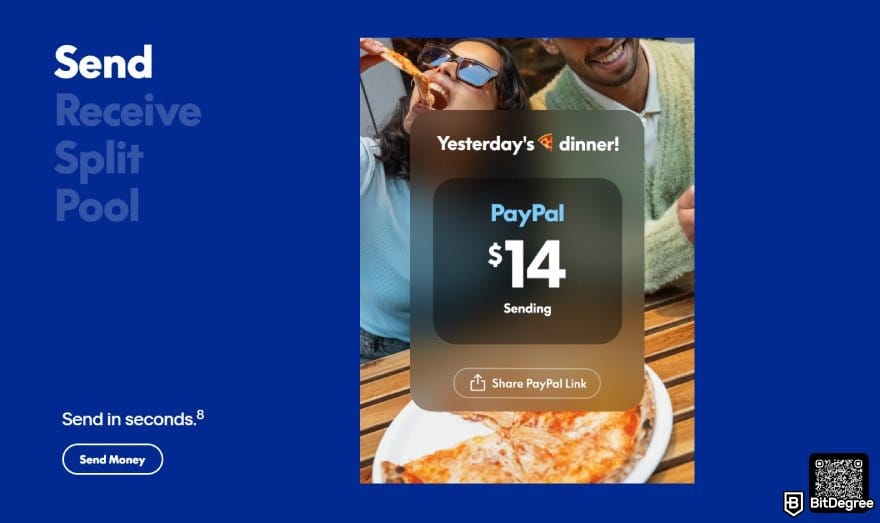 Revolut alternative: some of PayPal's key functions.