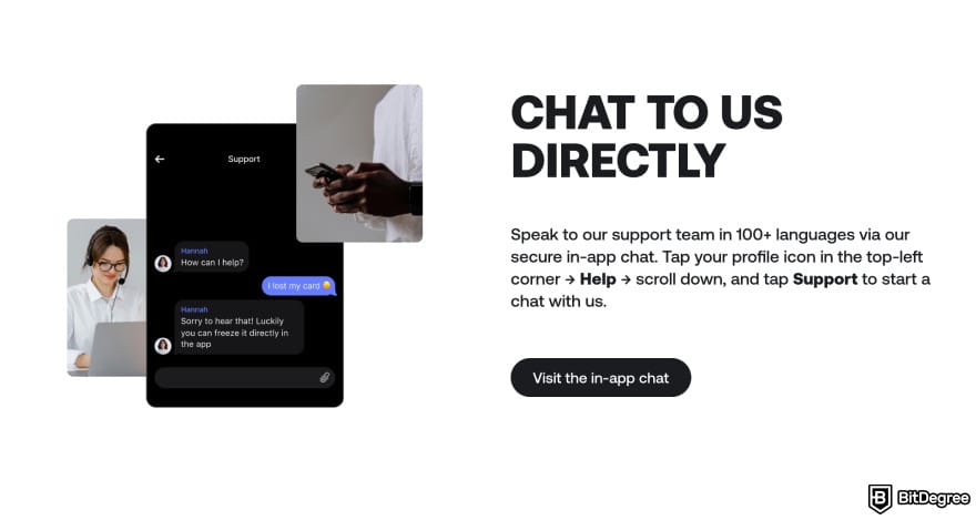 Revolut review: Revolut customer support page in-app chat. Revolut review: Revolut customer support page in-app chat.