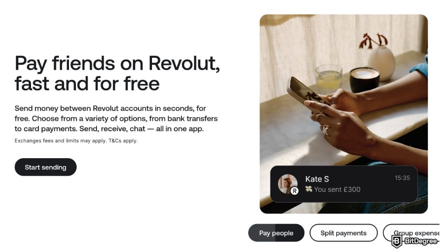 Revolut review: Revolut pay friends page. Revolut review: Revolut pay friends page.