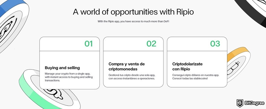 Ripio review: language inconsistency within the app.