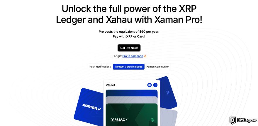 Ripple wallet: Xaman Pro.