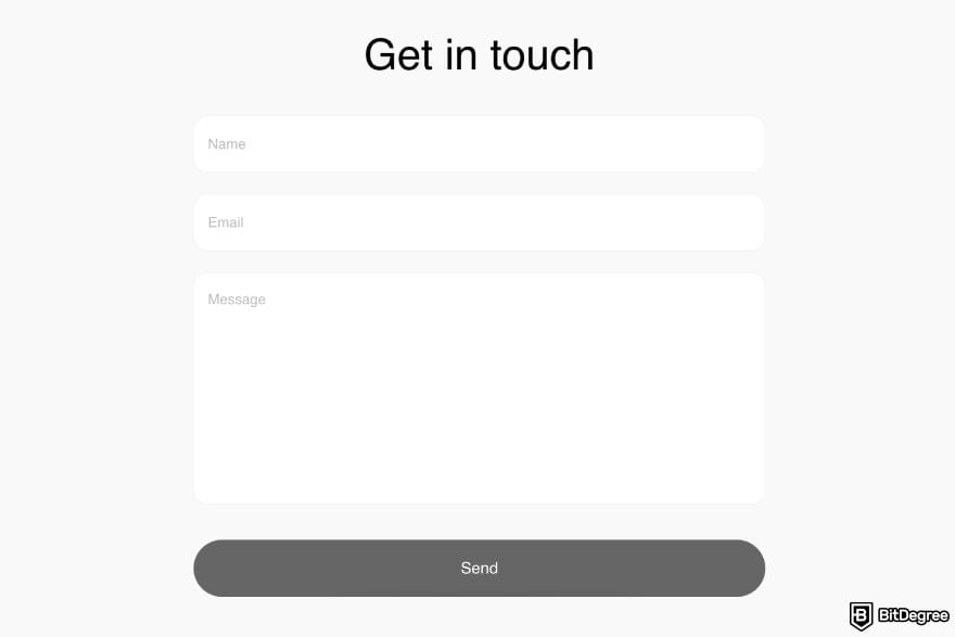 Rizon review: Rizon contact us page.