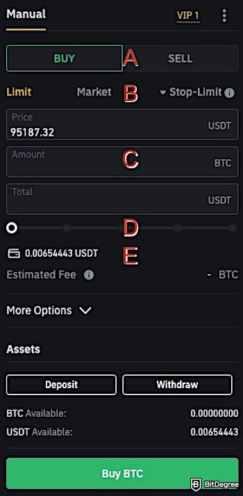 Robinhood vs Binance US: the order panel on Binance US. Robinhood vs Binance US: the order panel on Binance US.