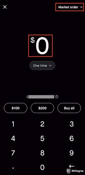 Robinhood vs Binance US: the order type dropdown menu and amount field on Robinhood's mobile app outlined. Robinhood vs Binance US: the order type dropdown menu and amount field on Robinhood's mobile app outlined.