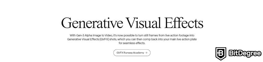 Runway AI review: generative visual effects feature.