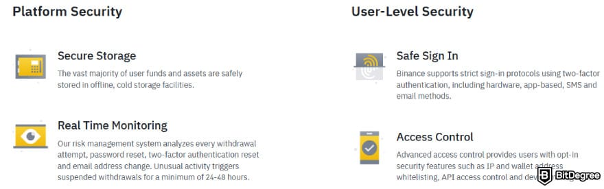 Safest crypto exchange: Binance's security.