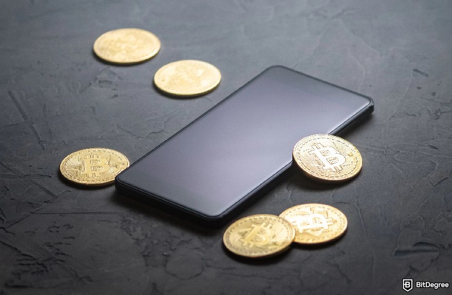 Safest way to store crypto: storing crypto using a phone.