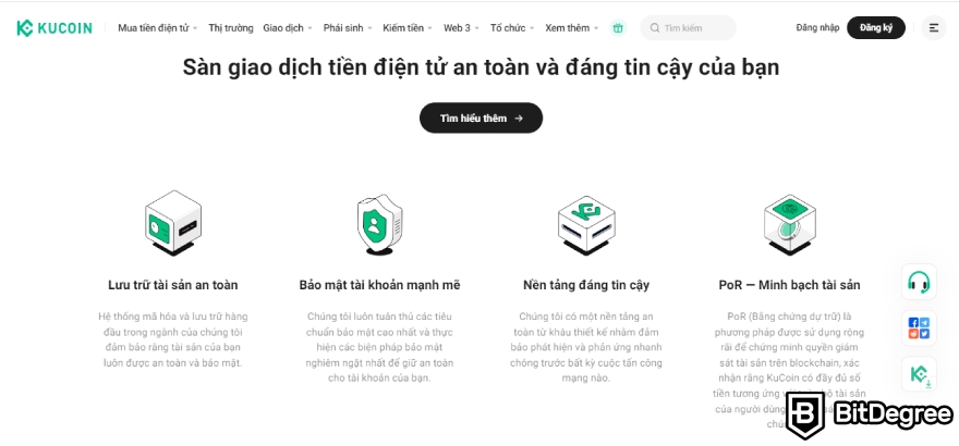 Sàn giao dịch tiền điện tử tại Việt Nam: Bảo mật của KuCoin.