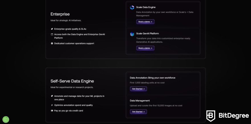 Scale AI review: pricing plans overview.