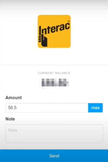 Shakepay review: transfer amount.