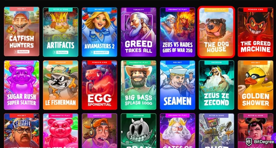 Shuffle casino review: click on the game to play.