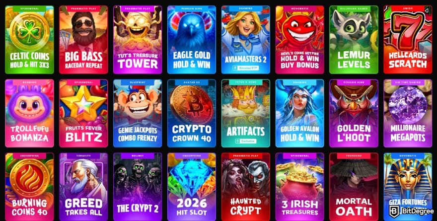 Shuffle casino review: game collections.