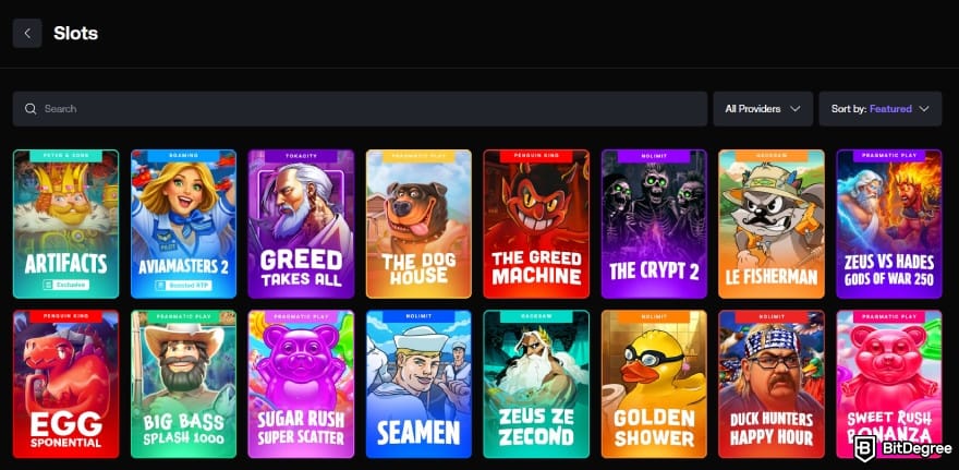 Shuffle casino review: slot game collections.