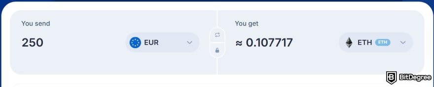 SimpleSwap review: the Buy/Sell amount boxes on SimpleSwap's homepage. SimpleSwap review: the Buy/Sell amount boxes on SimpleSwap's homepage.