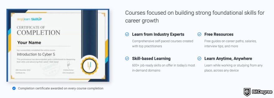 Simplilearn Reviews: free courses on Simplilearn.