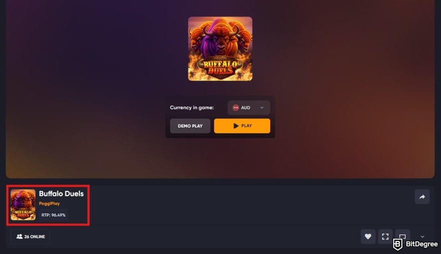 Spinarium casino review: Buffalo Duels on Spinarium Casino.