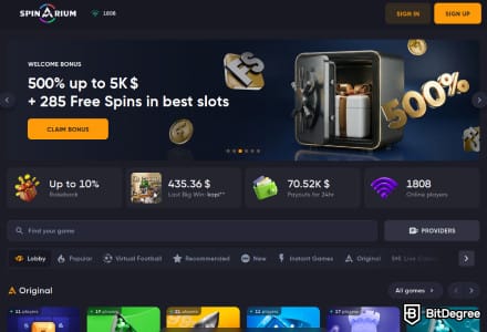 Spinarium - A Large Game Library and Wide Payment Method Support