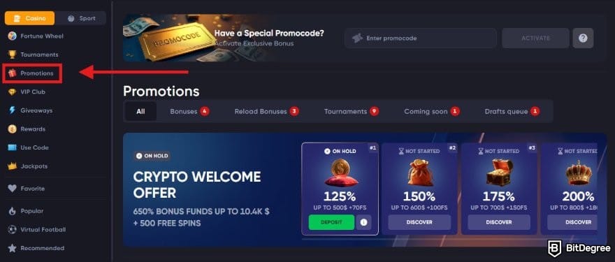 Spinarium promo code: the Promotions page on Spinarium. Spinarium promo code: the Promotions page on Spinarium.