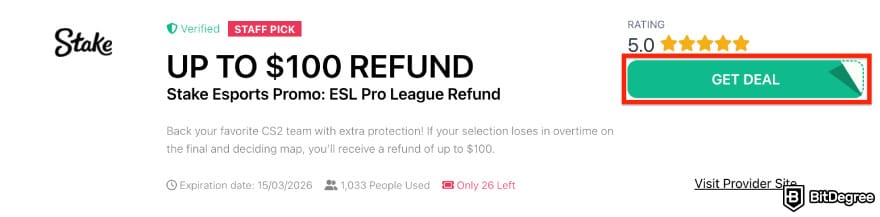 Stake promo code: example coupon code.