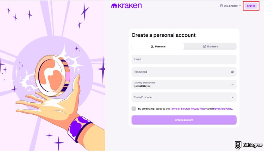 Stop loss in crypto: log in to your Kraken account.