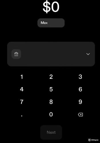 Strike crypto review: Strike asking you to enter the amount you want to withdraw.