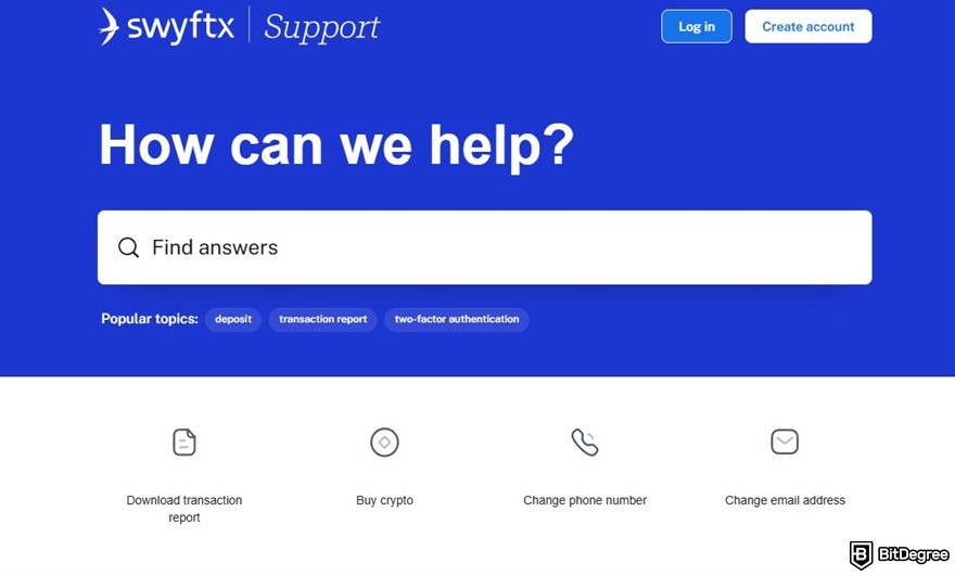 Swyftx review: help center.