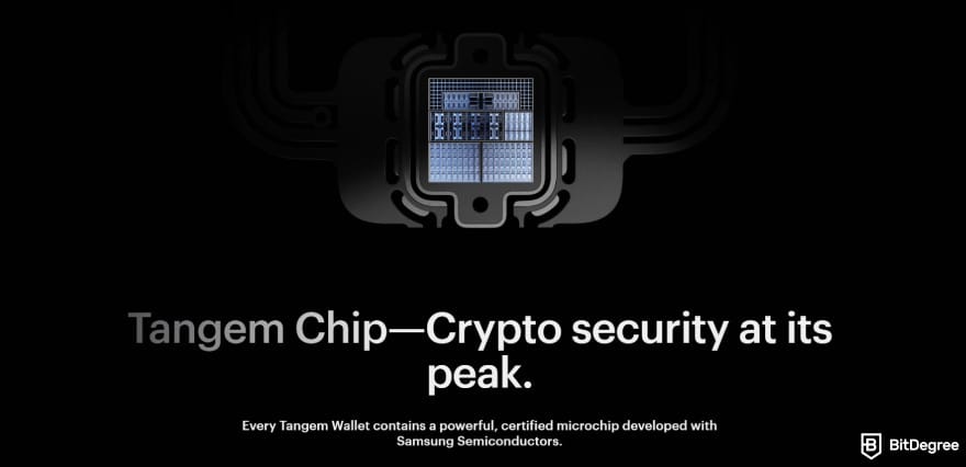 Tangem wallet review: Tangem's secure element chip.