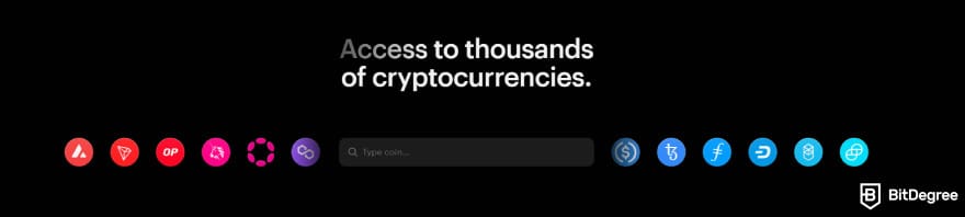 Tangem wallet review: Tangem's supported cryptocurrencies.