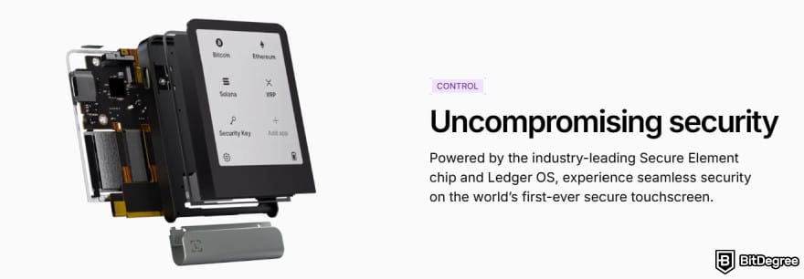 Tangem wallet review: Ledger Flex security.