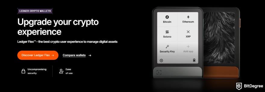 Tangem wallet review: Ledger Flex.