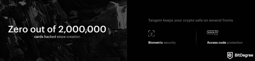 Tangem wallet review: Tangem's safety features.
