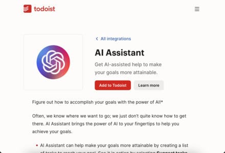 Todoist AI: Efficient Task Management and Scheduling