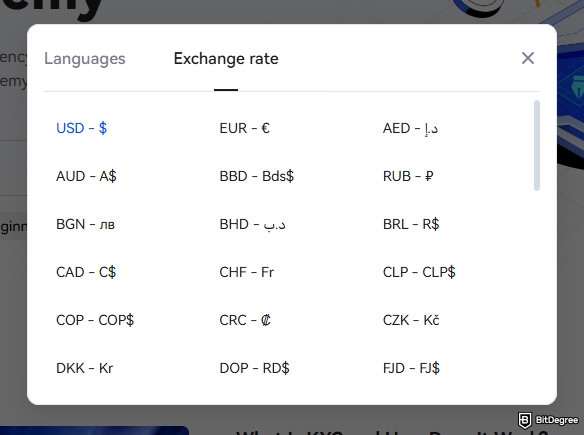 Toobit exchange review: supported currencies.