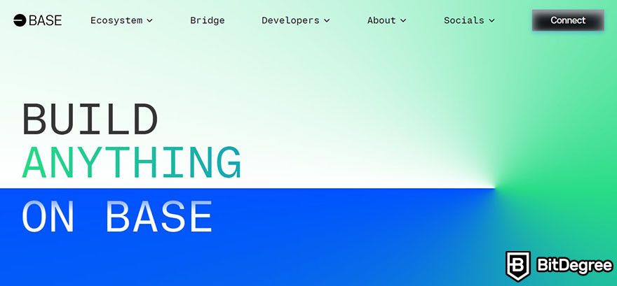 Top Ethereum projects: Base homepage.