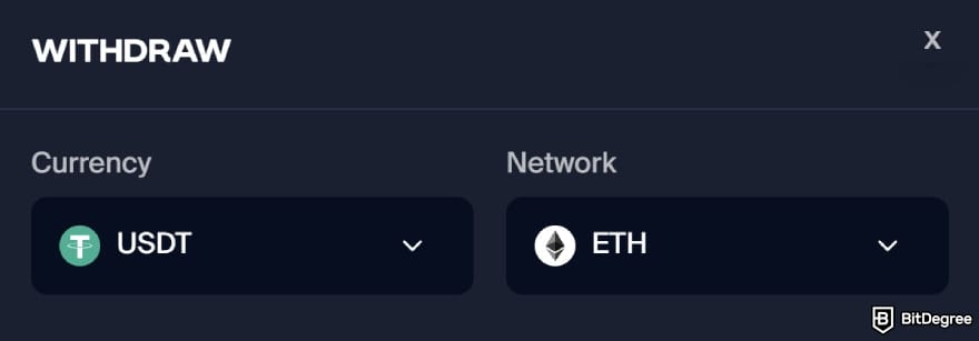 Toshi.bet review: choose the token and network. Toshi.bet review: choose the token and network.