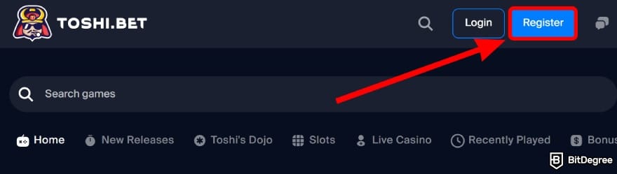 Toshi.bet promo code: register for an account. Toshi.bet promo code: register for an account.