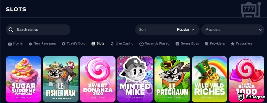 Toshi.bet review: slot games. Toshi.bet review: slot games.