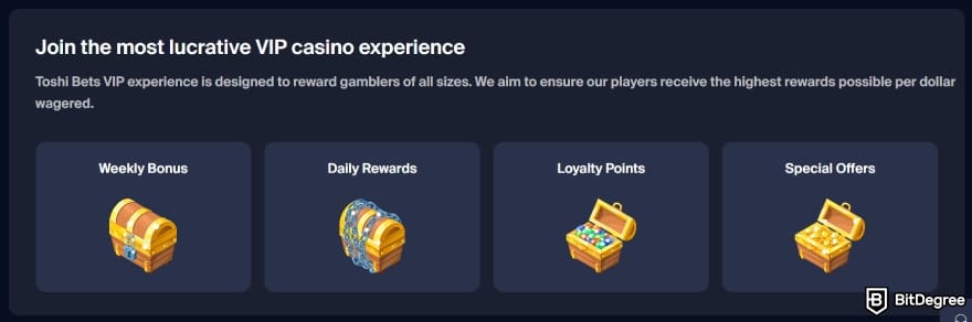 Toshi.bet review: VIP rewards. Toshi.bet review: VIP rewards.