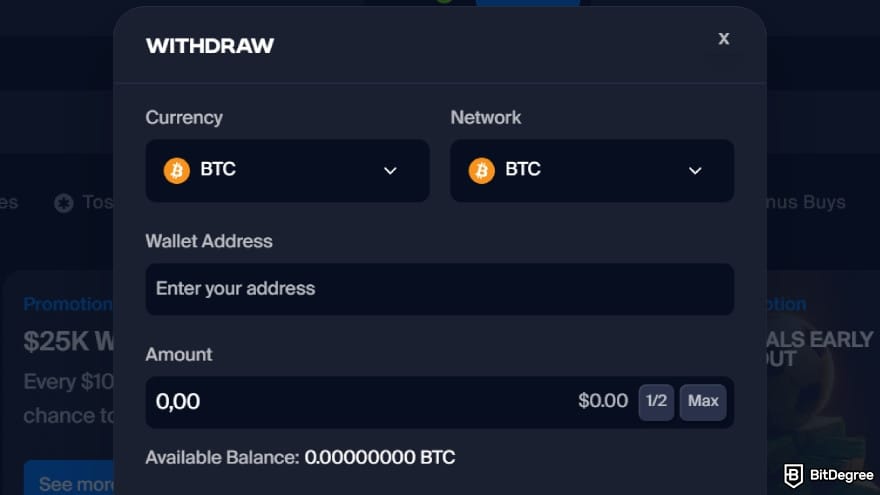 Toshi.bet review: withdrawal process on the platform. Toshi.bet review: withdrawal process on the platform.