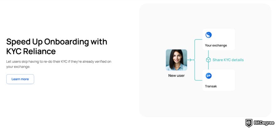 Transak review: Transak onboarding KYC reliance.
