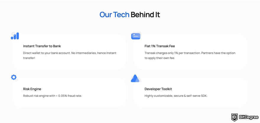 Transak review: Transak tech.