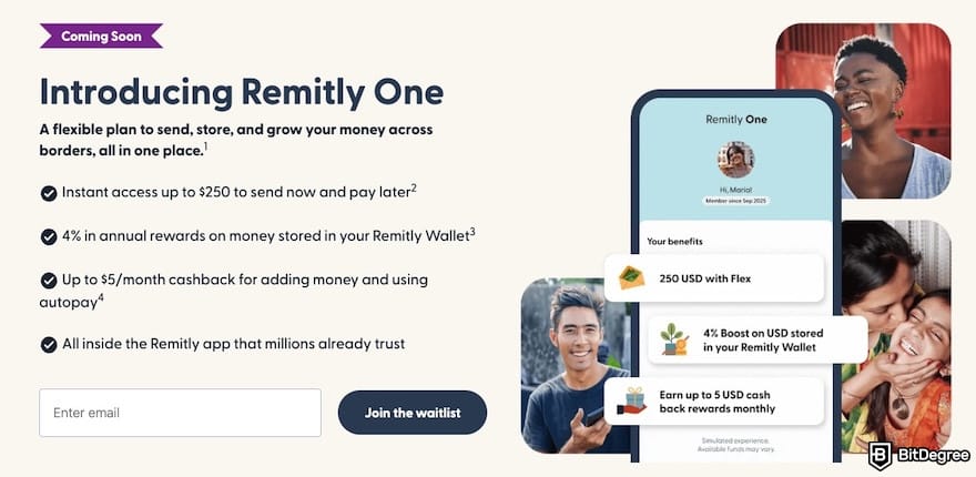 TransferGo alternative: the Remitly One page on the website.