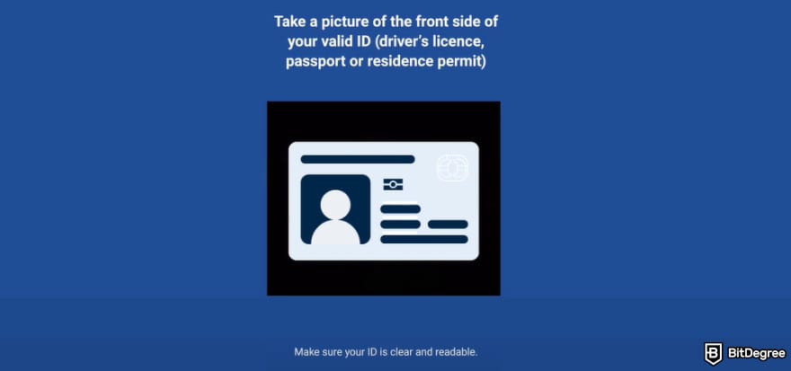 TransferGo review: identity verification on TransferGo app.