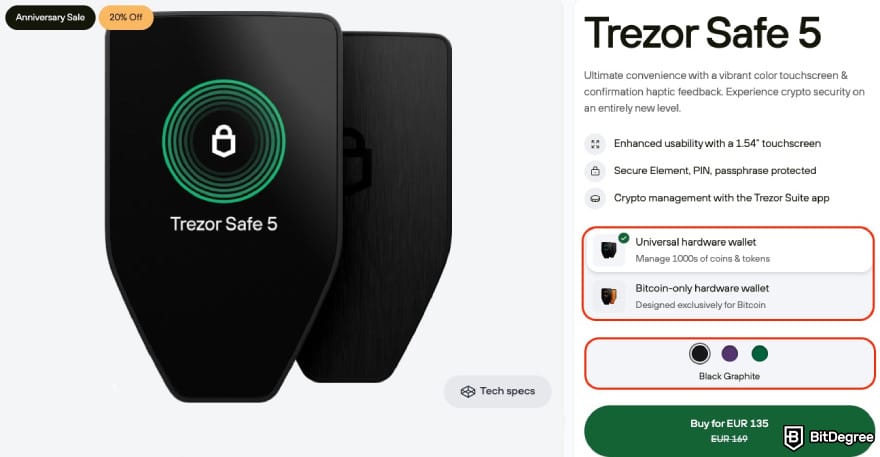 Trezor black friday: Trezor Safe 5 buy page. Trezor black friday: Trezor Safe 5 buy page.