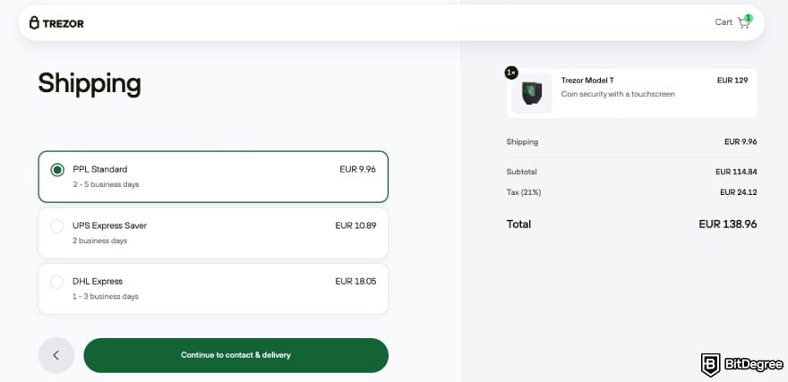 Trezor black friday: Trezor's shipping page. Trezor black friday: Trezor's shipping page.