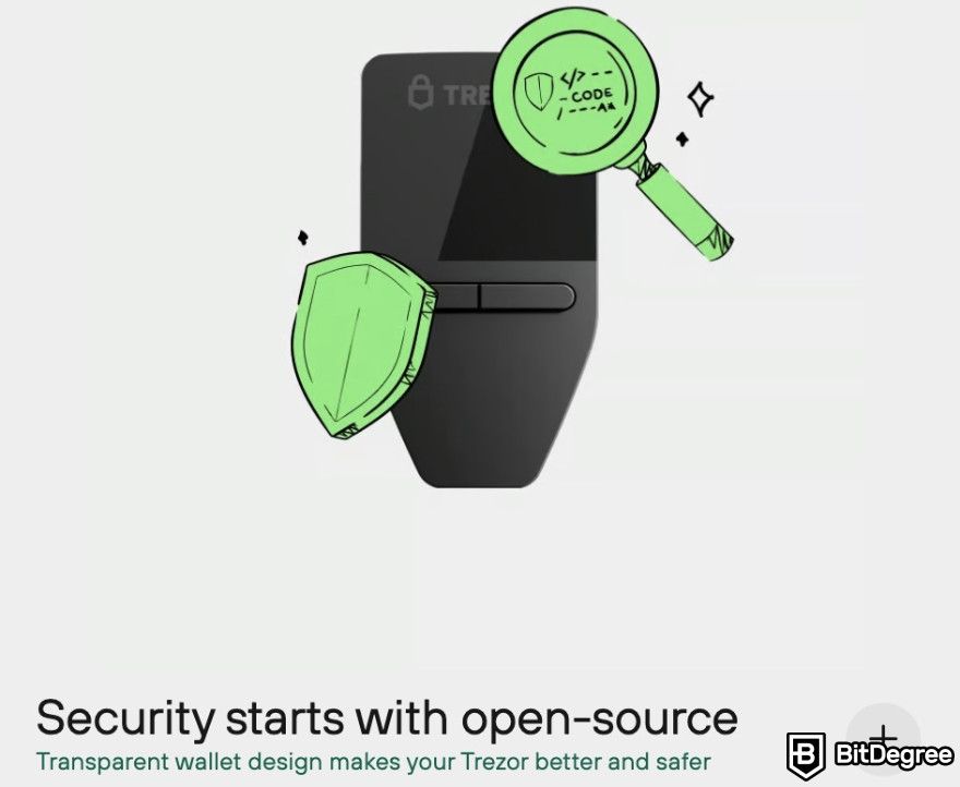 Trezor Safe 3 review: Trezor displaying the benefit of having an open-source code.