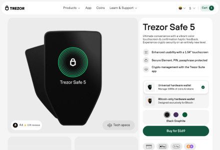 Trezor Safe 5 - Full Bitcoin Cash Network Support