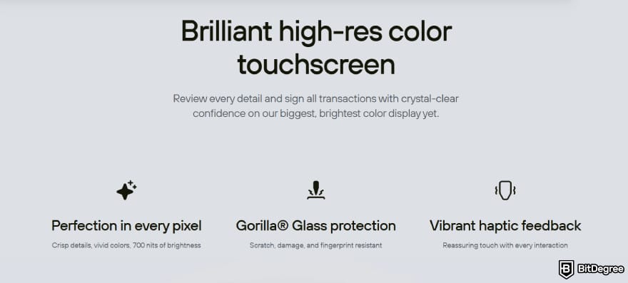 Trezor Safe 7 review: brilliant high-res color touchscreen.