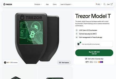 Trezor Model T - Tamamen Açık Kaynaklı Soğuk Cüzdan