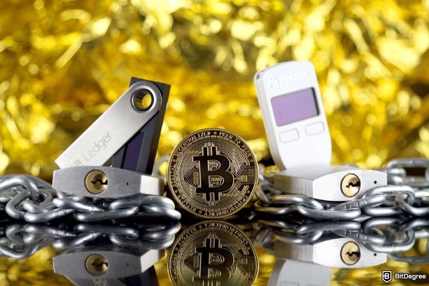 Tron wallet: a BTC coin and two hardware wallets.
